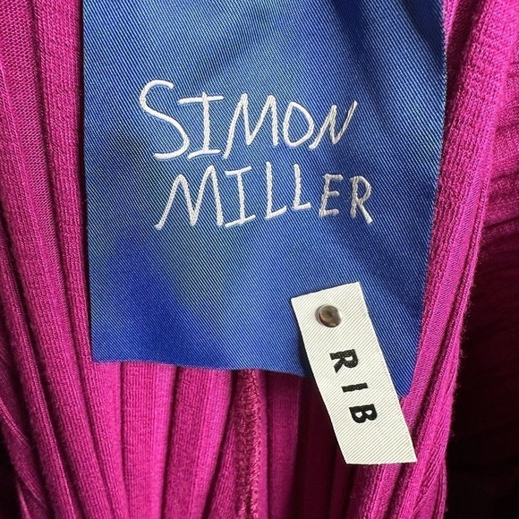 NWT Simon Miller Ribbed Cyrene Straight Leg Pants Women's Pink Size Medium - Picture 4 of 6